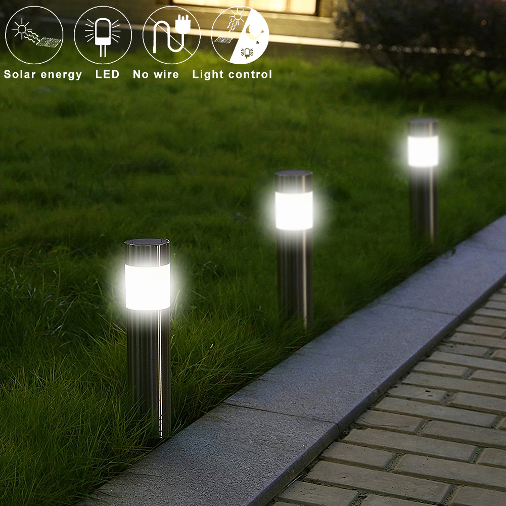 Solar Stainless Steel LED Lawn Lamp