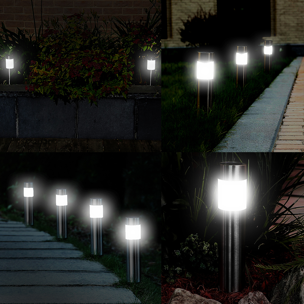 Solar Stainless Steel LED Lawn Lamp