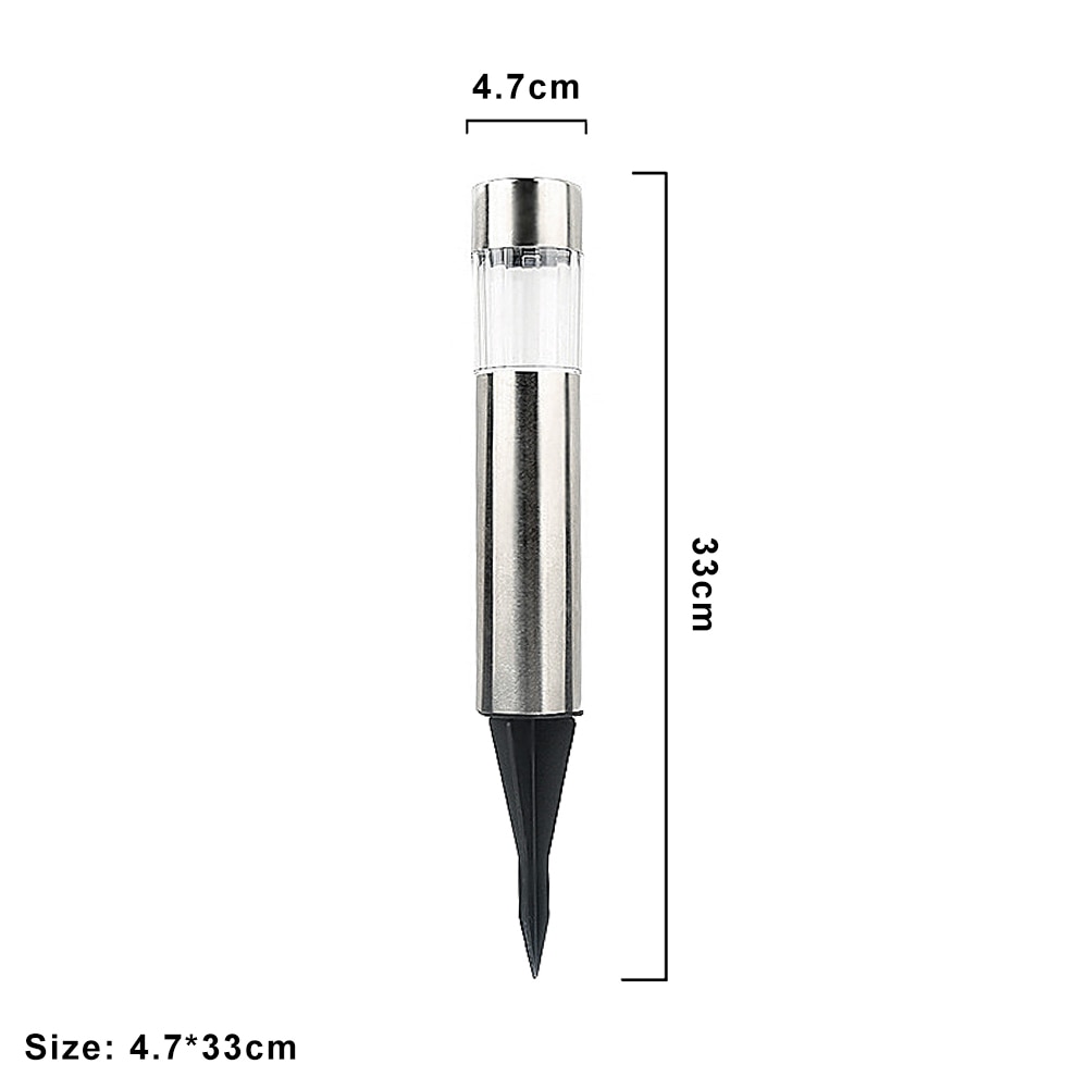 Solar Stainless Steel LED Lawn Lamp