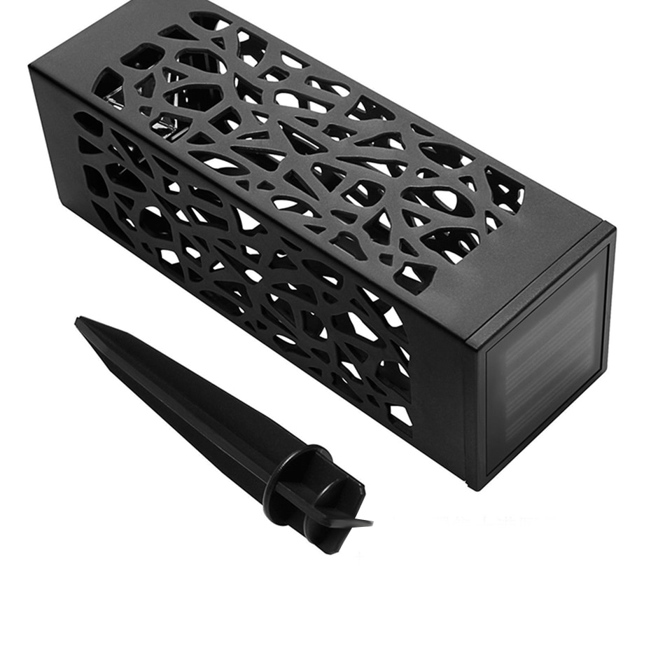 Hollowed Out Design Solar Energy Lawn Path Lamp