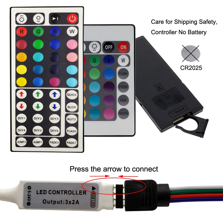 LED Stripes with Remote Control and Adapter LED Stripes with Remote Control and Adapter
